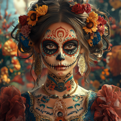 Dia de los Muertos Halloween Party Poster