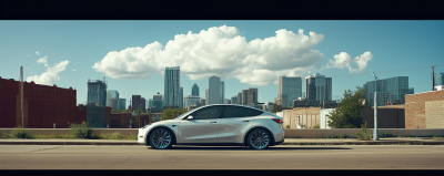 Tesla Model Y in the City