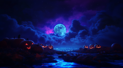 Halloween Night Scene