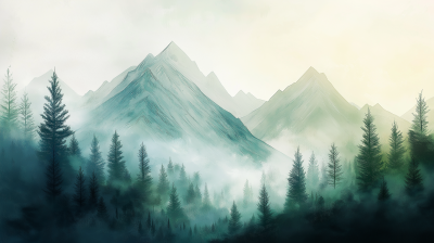 Mountain Watercolor