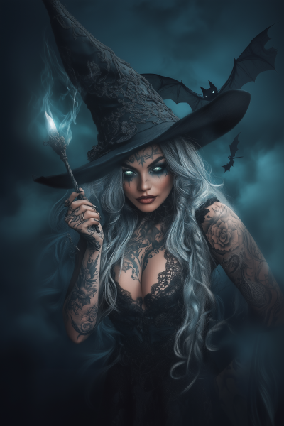 Witch with Magic Wand