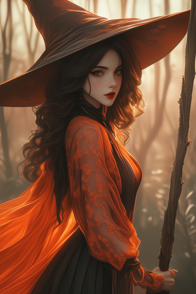 Mystical Witch in the Forest