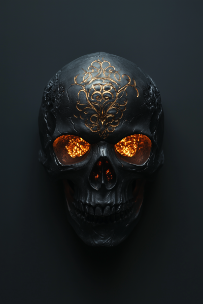 Matte Black Skull