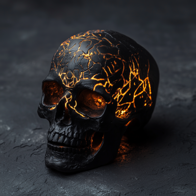 Glowing Skull Art