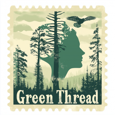 Green Thread Stamp Logo