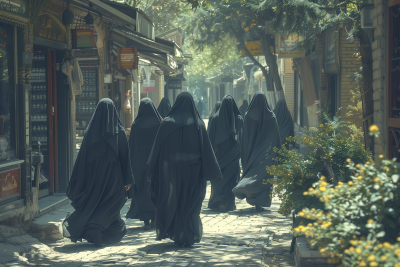 Nostalgic Tehran Street Scene