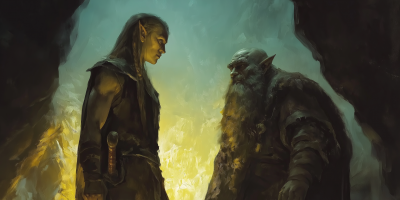 Dwarf and Elf Standoff