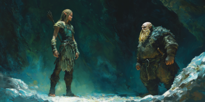 Dwarf and Elf Standoff