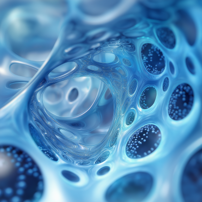 3D Blue Biological Background