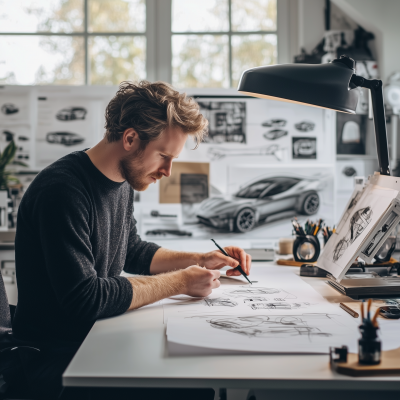 Car Designer Sketching