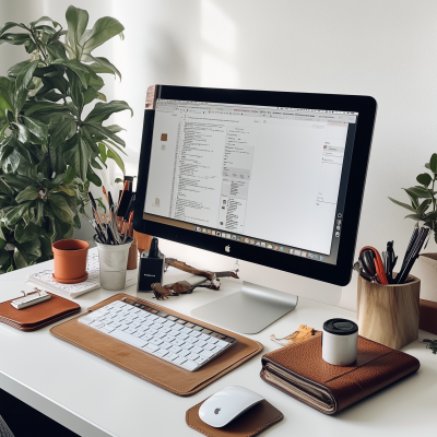 Minimalist Task List on Organized Desk