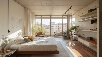 Modern Bedroom Perspective