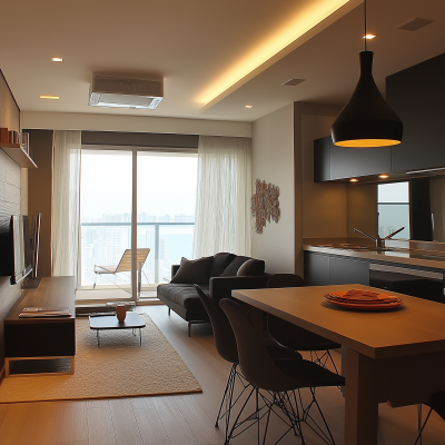 Modern Beachy Apartment Interior