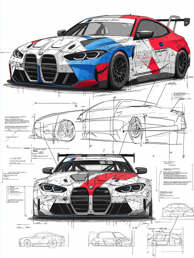 BMW M4 GT3 2022 Blueprint