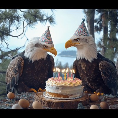 Eagles Celebrating a Birthday