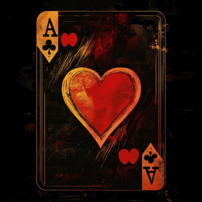 Abstract Queen of Hearts