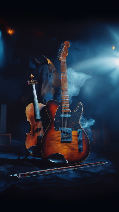 Smoking Fender Telecaster and Violin