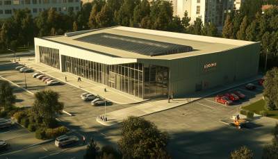 Gym Building Aerial View