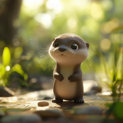 Cute 3D Otter Protector