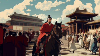 Li Bai Arriving at the Royal Palace
