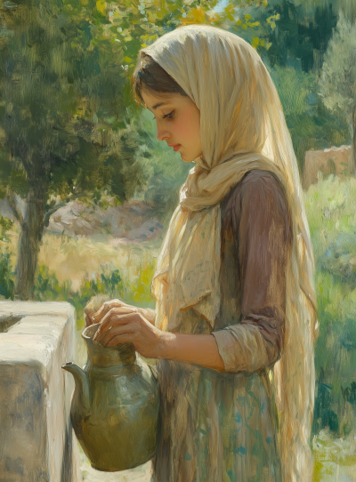 Middle Eastern Women at a Well