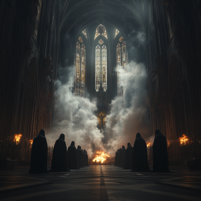 Gothic Cathedral Scene