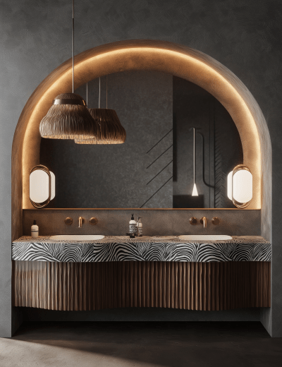 Art Deco Double Sink