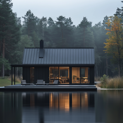 Modern Cabin by the Lake