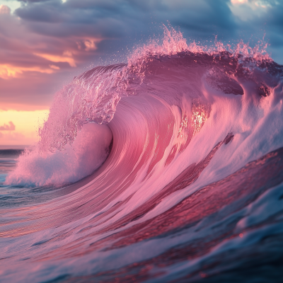 Pink Tsunami Barrel Wave