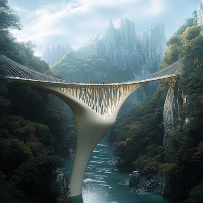 Bridge Over Mountain River