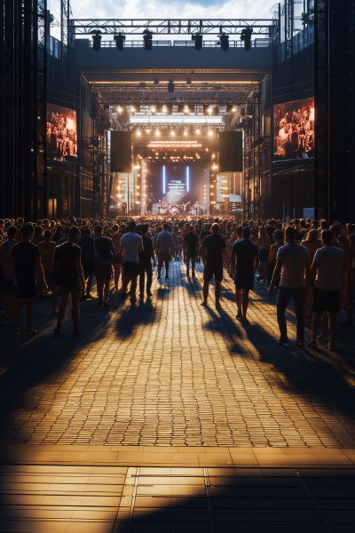 Outdoor Concert Venue Entrance