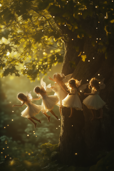 Joyful Fairies in the Forest