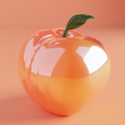 3D Rendered Inflatable Peach