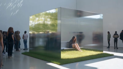 Girl in Glass Cube