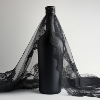 Elegant Black Gin Bottle