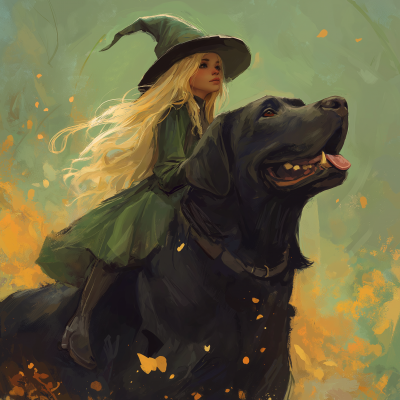 Witch on a Labrador