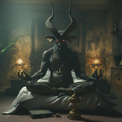 Baphomet in Lotus Pose