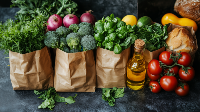 Grocery Shopping Flat Lay