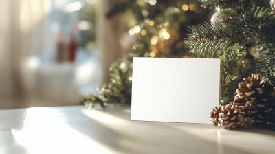Elegant Christmas Card Mockup