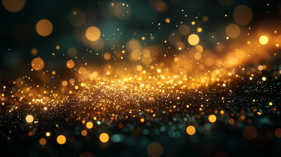 Green Gold Bokeh Lights