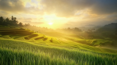 Morning Rice Fields