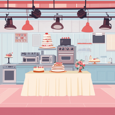 Cooking Show Set Illustration