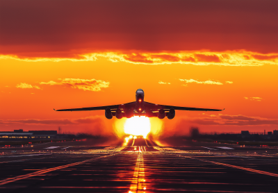 Concorde Takeoff at Sunset