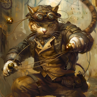 Steampunk Feline Performer