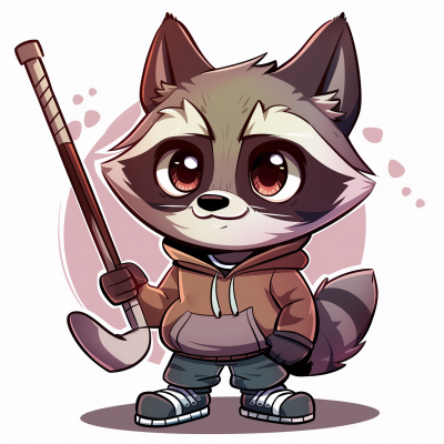 Chibi Raccoon Mascot