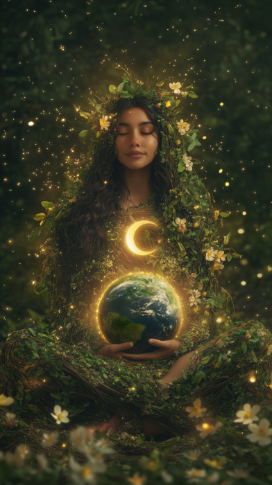 Serene Woman in Meditation