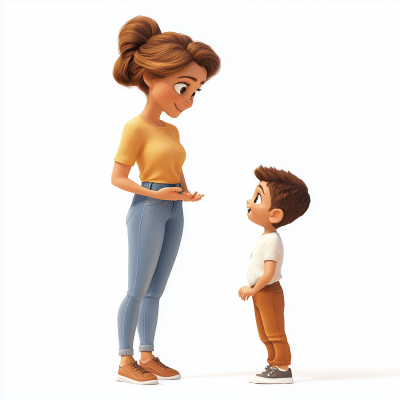 Pixar Style Mother Character