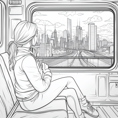 Single Lady on Train
