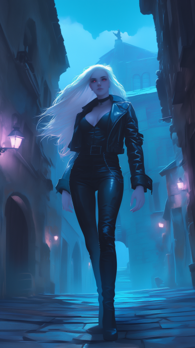 Gothic Femme in the Alley