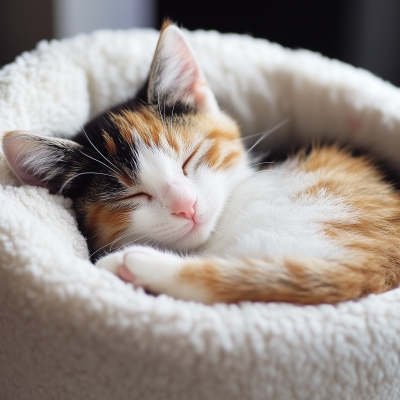 Calico Kitten Sleeping